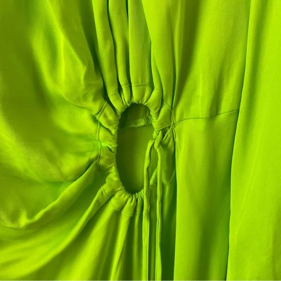 Farm Rio Lime Piping Cut Out Midi Dress L - Picture 6 of 12